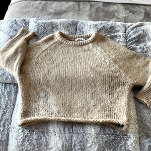 Tan Zara Chunky Knit Sweater
